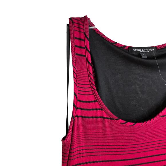 Green Envelope Maxi Dress S Red Boho Festival Beach Lagenlook Hippie Gypsy Beach - Picture 3 of 7